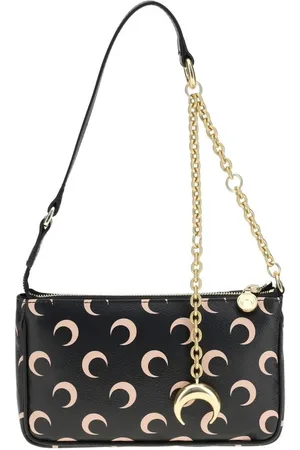 Marine Serre Femme, Sacs, Noir, Taille: ONE Size Sac à bandoulière lunaire avec motif signature