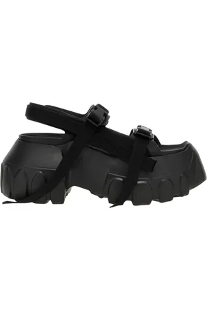 Rick Owens Homme, Chaussures, Noir, Taille: 41 EU Sandales Plateformes Élégantes