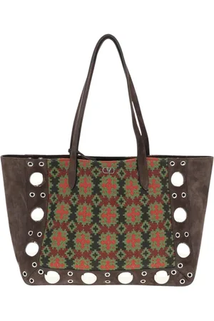 VALENTINO GARAVANI Femme, Sacs, Brun, Taille: ONE Size Sac Fourre-Tout Brodé Marron