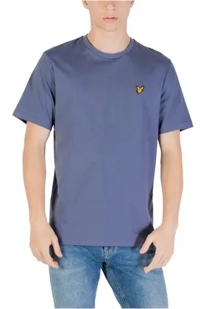 Lyle & Scott Homme, Tops, Bleu, Taille: M T-shirt en Coton Bleu