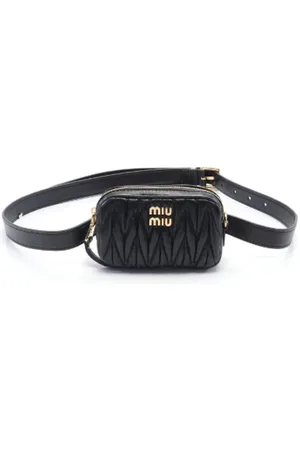 Miu Miu Femme, Pre-owned, Noir, Taille: ONE Size Pre-owned Cuir sacs-bandouliere