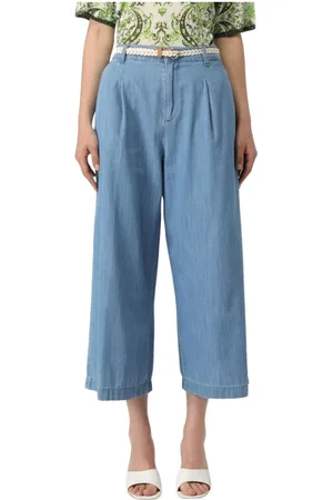 Liu Jo Femme, Jeans, Bleu, Taille: W29 Pantalon Denim Large à Plis