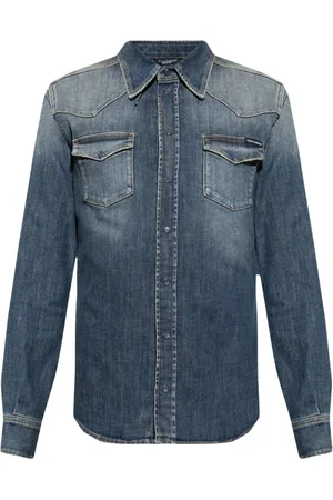 Dolce & Gabbana Homme, Chemises, Bleu, Taille: XL Chemise en jean