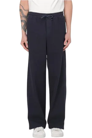 A.P.C. Homme, Pantalons, Bleu, Taille: XL Pantalon Bleu à Cordon Coupe Moderne