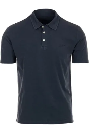 Woolrich Homme, Tops, Bleu, Taille: L Polo à manches courtes stone washed