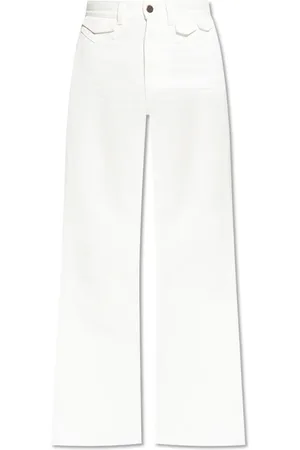 Chloé Femme, Jeans, Blanc, Taille: 34 FR Jean à jambes évasées