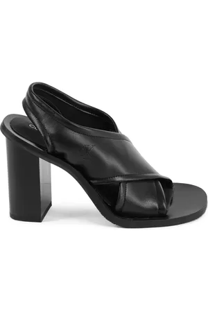 Calvin Klein Femme, Chaussures, Noir, Taille: 37 EU Sandalette Noire à Talon Haut et Bride