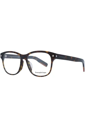 Ermenegildo Zegna Homme, Accessoires, Brun, Taille: ONE Size Lunettes Optiques Carrées Marron
