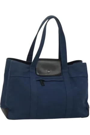 Burberry Femme, Pre-owned, Bleu, Taille: ONE Size Pre-owned Toile sacs-main
