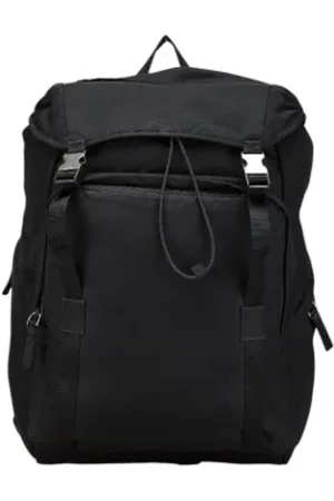Prada Femme, Pre-owned, Noir, Taille: ONE Size Pre-owned Tissu sacs-dos