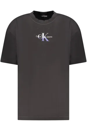 Calvin Klein Femme, Tops, Noir, Taille: 40 FR T-shirt Femme en Coton Noir