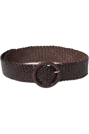 Dragon Diffusion Femme, Accessoires, Brun, Taille: 90 CM Ceinture tressée en cuir