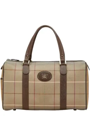 Burberry Femme, Pre-owned, Brun, Taille: ONE Size Pre-owned Toile sacs-ports-paule