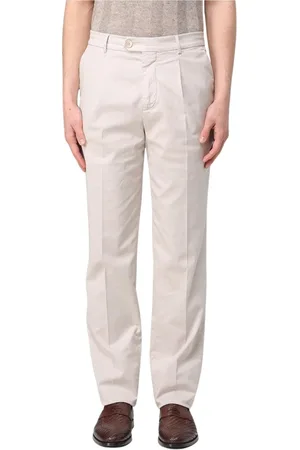 Brunello Cucinelli Homme, Pantalons, , Taille: M Pantalon en coton blanc