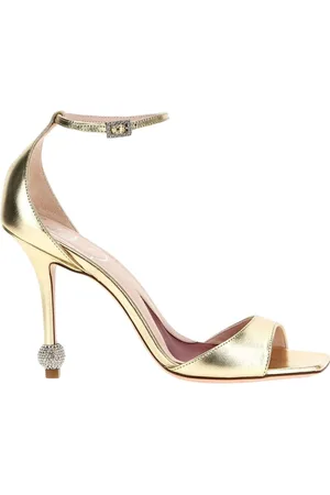 Roger Vivier Femme, Chaussures, Jaune, Taille: 39 EU Sandales Métalliques Dorées