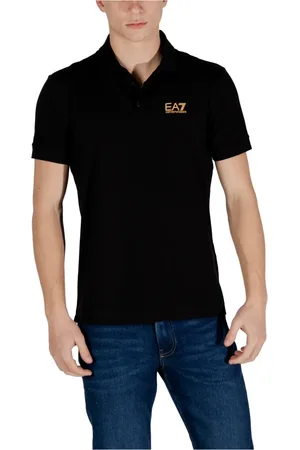 EA7 Homme, Tops, Noir, Taille: M Polo Noir en Coton