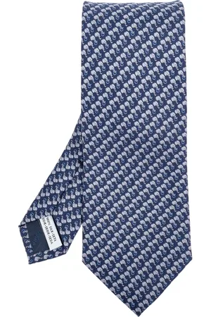 Salvatore Ferragamo Homme, Accessoires, Bleu, Taille: ONE Size Cravate en soie