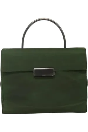 Prada Femme, Pre-owned, Vert, Taille: ONE Size Pre-owned Nylon sacs-main