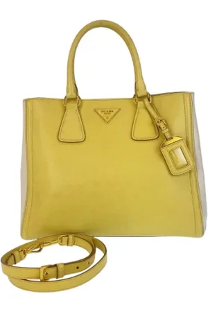 Prada Femme, Pre-owned, Jaune, Taille: ONE Size Pre-owned Cuir sacs-main
