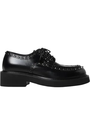 VALENTINO GARAVANI Homme, Chaussures, Noir, Taille: 44 EU Chaussures Derby Brogue Noires Cloutées