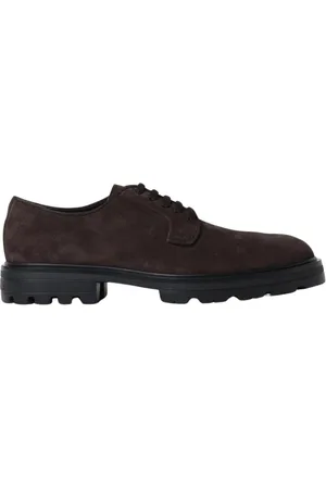 Hogan Homme, Chaussures, Brun, Taille: 40 1/2 EU Chaussures Derby en Daim à Semelle Épaisse