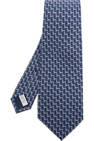 Salvatore Ferragamo Homme, Accessoires, Bleu, Taille: ONE Size Cravate en soie