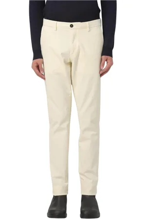 Manuel Ritz Homme, Pantalons, Blanc, Taille: S Pantalon Blanc Straight Leg