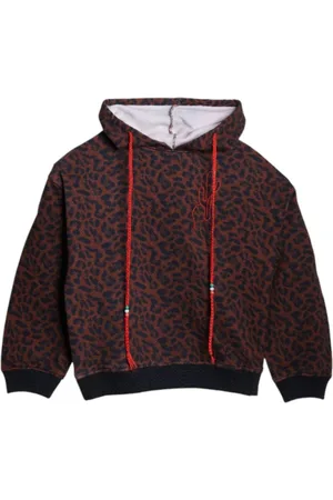Arizona Love Femme, Sweatshirts et sweats à capuche, Multicolore, Taille: 38 FR Sweat à capuche imprimé léopard avec détails rouges