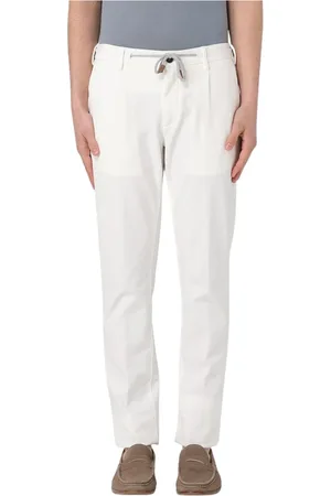 ELEVENTY Homme, Pantalons, Blanc, Taille: W33 Pantalon Casual à taille à cordon