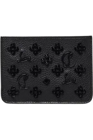 Christian Louboutin Femme, Accessoires, Noir, Taille: ONE Size Porte-Cartes en Résine Noire Style Élégant