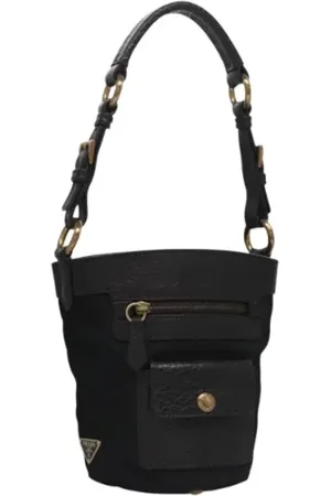 Prada Femme, Pre-owned, Noir, Taille: ONE Size Pre-owned Nylon sacs-main