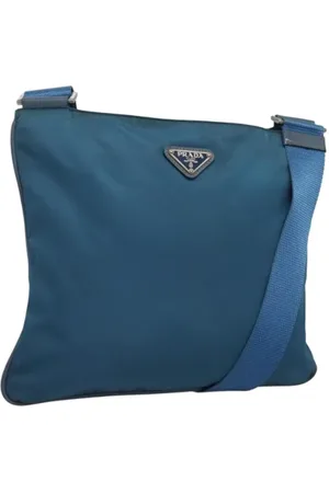 Prada Femme, Pre-owned, Bleu, Taille: ONE Size Pre-owned Nylon sacs-prada