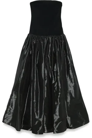 COPERNI Femme, Robes, Noir, Taille: 38 FR Robe Noire sans Manches avec Jupe Évasée