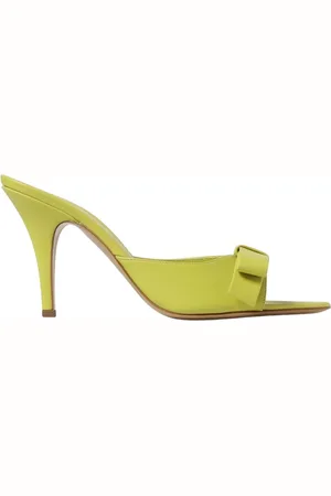 Gia Borghini Femme, Chaussures, Vert, Taille: 37 EU Sandales à Talon Vert Détail