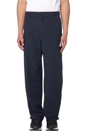 Emporio Armani Homme, Pantalons, Bleu, Taille: M Pantalon Bleu Élégant Straight-Leg