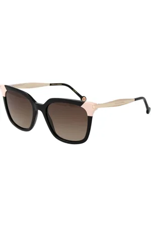 Carolina Herrera Femme, Accessoires, Noir, Taille: ONE Size Lunettes de Soleil Chic avec Étui de Marque