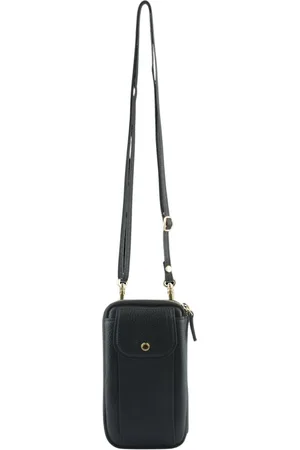 Pourchet Paris Femme, Accessoires, Bleu, Taille: ONE Size Étui portable marin - en cuir