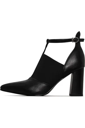 CESARE GASPARI Femme, Chaussures, Noir, Taille: 39 EU Talons blocs à bride en T