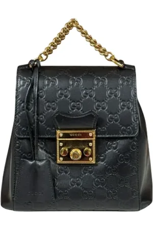 Gucci Femme, Pre-owned, Noir, Taille: ONE Size Pre-owned Cuir sacs-dos