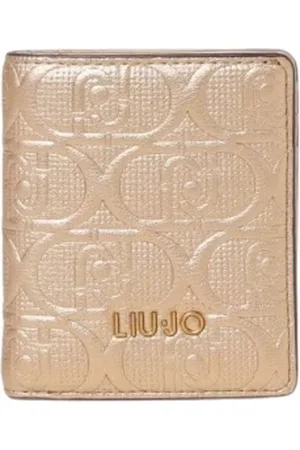 Liu Jo Femme, Accessoires, Jaune, Taille: ONE Size Portefeuille avec logo en relief Or Accessoire élégant