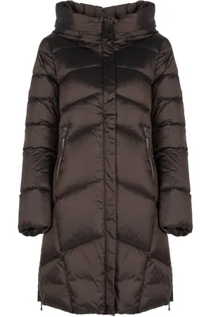 Geox Femme, Manteaux, Brun, Taille: 38 FR Veste matelassée à capuche