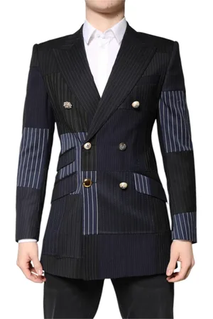 Dolce & Gabbana Homme, Vestes, Multicolore, Taille: S Blazer Formel Patchwork Multicolore