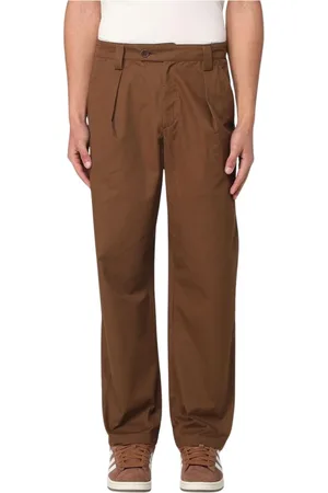 A.P.C. Homme, Pantalons, Brun, Taille: XS Pantalon marron à plis coupe décontractée