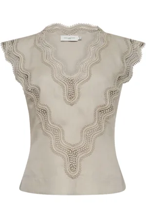 Copenhagen Muse Femme, Blouses et Chemises, Gris, Taille: 38 FR Haut Muse à Manches Courtes