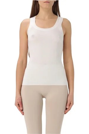 Max Mara Femme, Tops, , Taille: 38 FR Débardeur côtelé en chameau