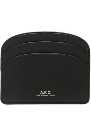 A.P.C. Femme, Accessoires, Noir, Taille: ONE Size Porte-cartes en Cuir Marron