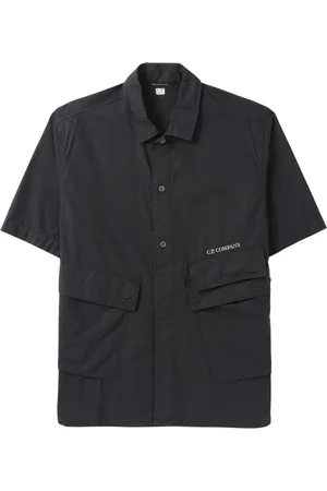 C.P. Company Homme, Chemises, Noir, Taille: M Chemise à Poche en Popeline