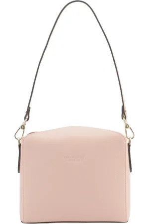 Pourchet Paris Femme, Sacs, Rose, Taille: ONE Size Sac porté épaule en toile rose - en cuir