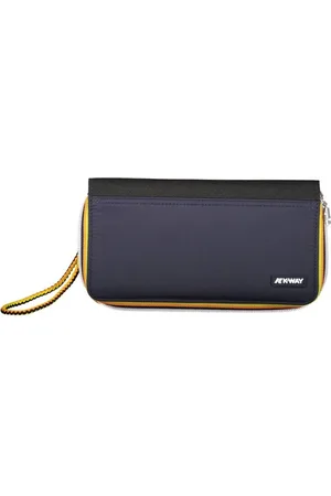K-Way Femme, Accessoires, Bleu, Taille: ONE Size Portefeuille en Nylon Bleu avec Fermeture Éclair