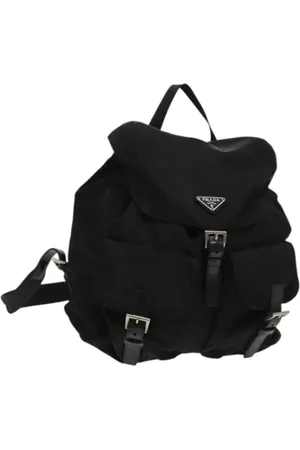Prada Femme, Pre-owned, Noir, Taille: ONE Size Pre-owned Nylon sacs-dos